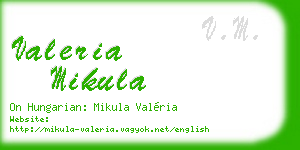 valeria mikula business card